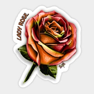 Lady Rose Sticker